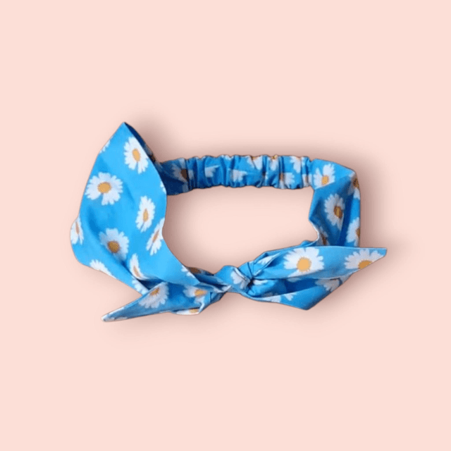 Bandeau été tons bleus 