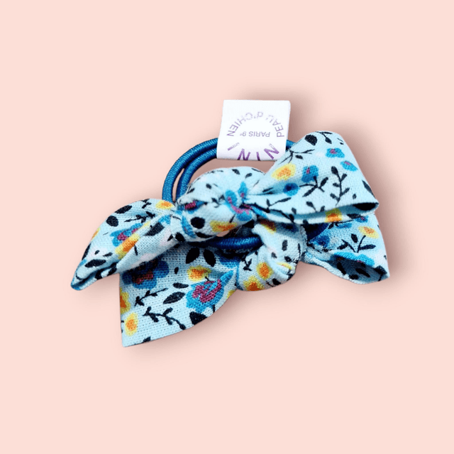 Élastique cheveux tons bleu