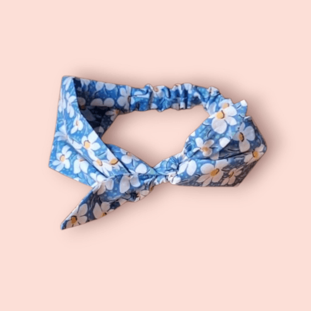 Bandeau été tons bleus 
