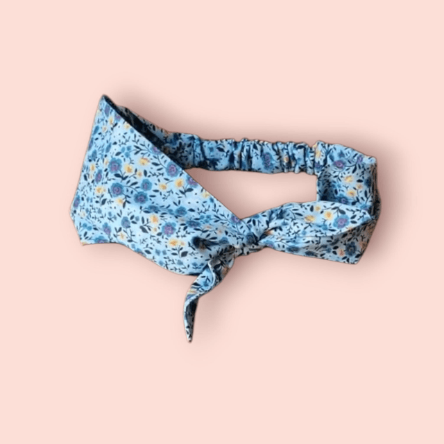 Bandeau été tons bleus 